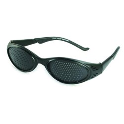 Pinhole glasses 415-KSB, bifocal pattern, black